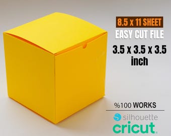 Modello SVG per scatola regalo a cubo: file di taglio per scatola portaconfetti (download digitale)