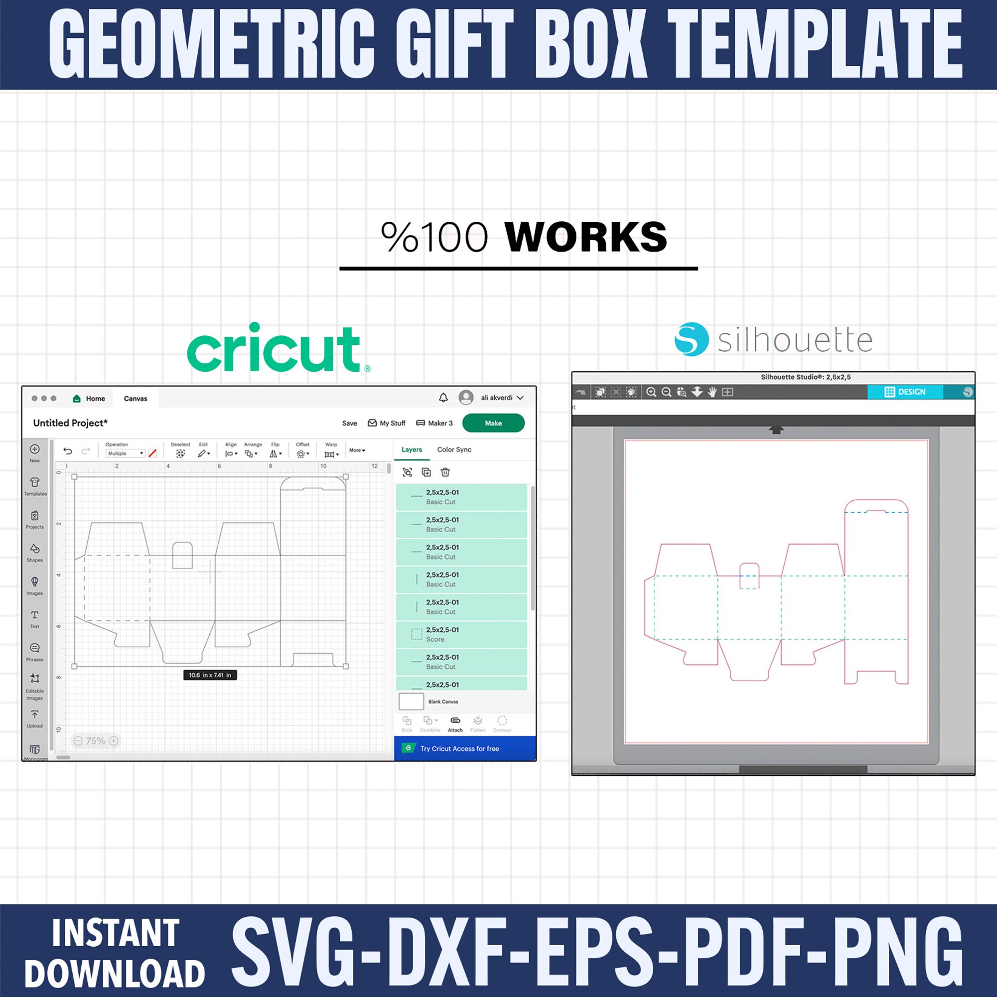 Box Svg, Geometric Box Svg, Gift Box Svg, Birthday Party Box Svg, Box ...