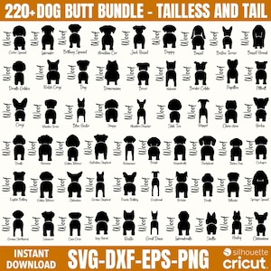 Dog Svg, Dog Butt Svg, Dog Silhouette Dxf, Dog Cut File, Dog Tail Butt, Dog Svg Bundle, Funny Dog Svg, Dog Leash Holder, Dog Hanging Sign