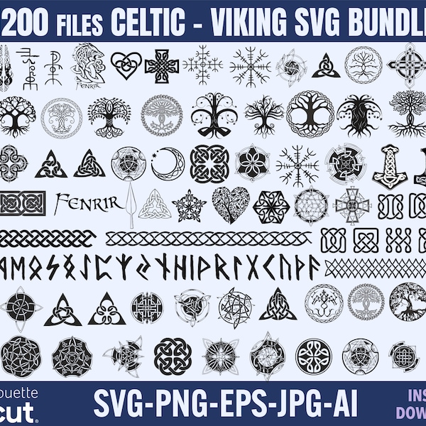 Viking Svg, Svg celtique, Svg décor celtique, arbre de vie svg, ornement celtique, svg noeud celtique, svg Valhalla, svg noeud viking, design celtique