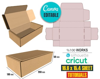 Rectangle Gift Box Template: SVG, Cricut, Silhouette (Digital Download)