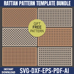 Modelli senza cuciture di canna di rattan, intreccio di canna SVG, cartello di rattan SVG, cartello con nome di canna di rattan SVG, rattan Svg, Glowforge svg, taglio laser, cricut svg
