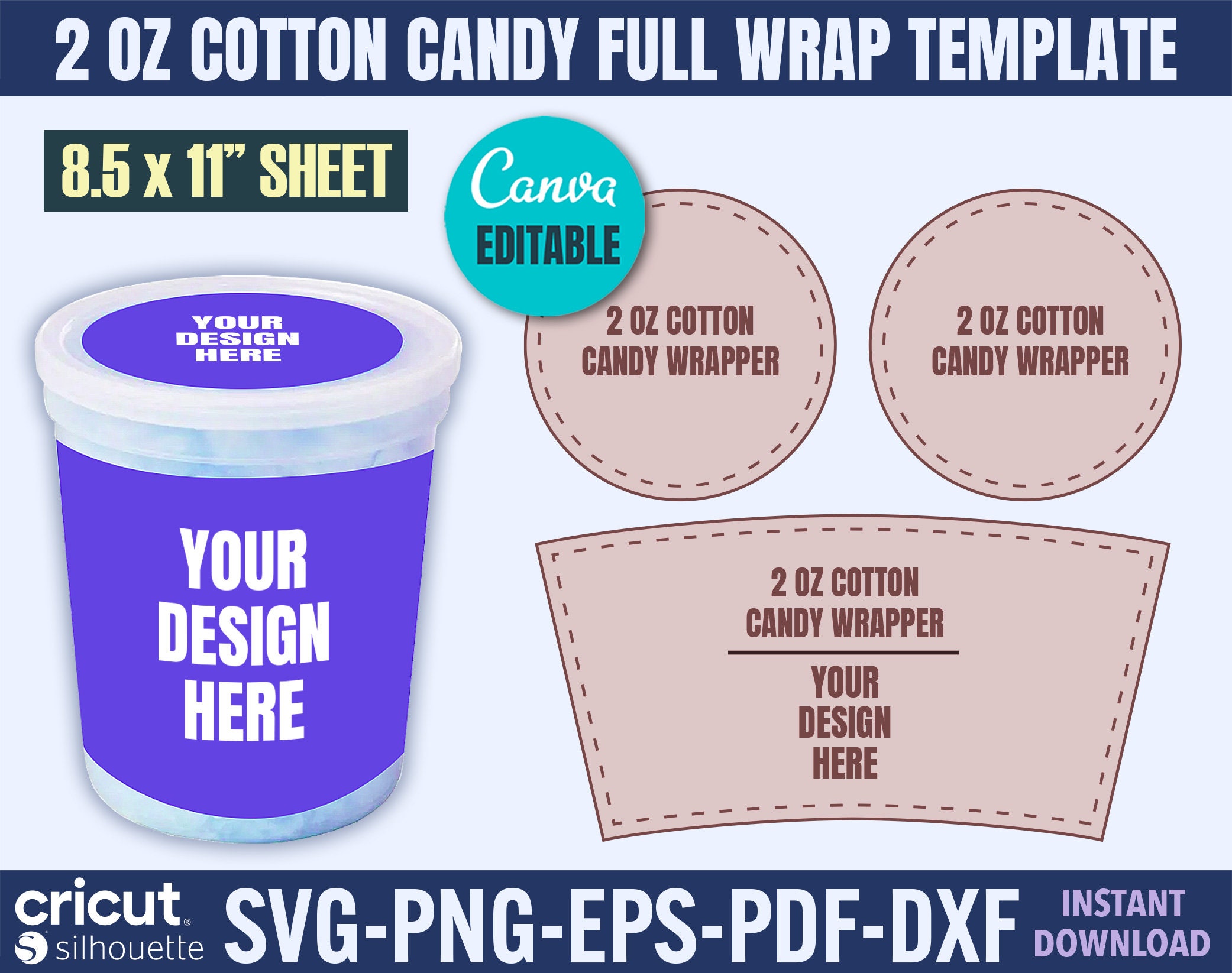 2oz Cotton Candy Label Template, Cotton Candy Tub Wrapper Template 2oz Cotton Candy Label Template, Cotton Candy Tub Wrapper Template