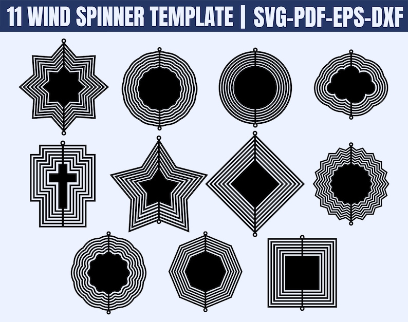 Wind Spinner, Wind Spinner Template, Wind Spinner Svg template, Wind Sublimation