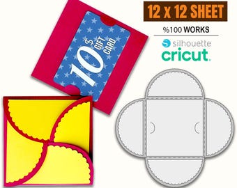 Gift Card Envelope Template: SVG Cricut Cut Files (Digital Download)