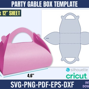 party gable box template svg