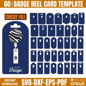 Paquete de plantilla de tarjeta de visualización de carrete de insignia, archivo svg de tarjeta de carrete de insignia, archivo Cricut de tarjeta de carrete de insignia, diseño de tarjeta de carrete de insignia, archivos Svg para Cricut