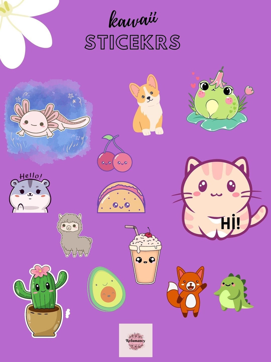 Kawaii Stickers Kawaii Sticker Packs Kawaii Stickers Etsy