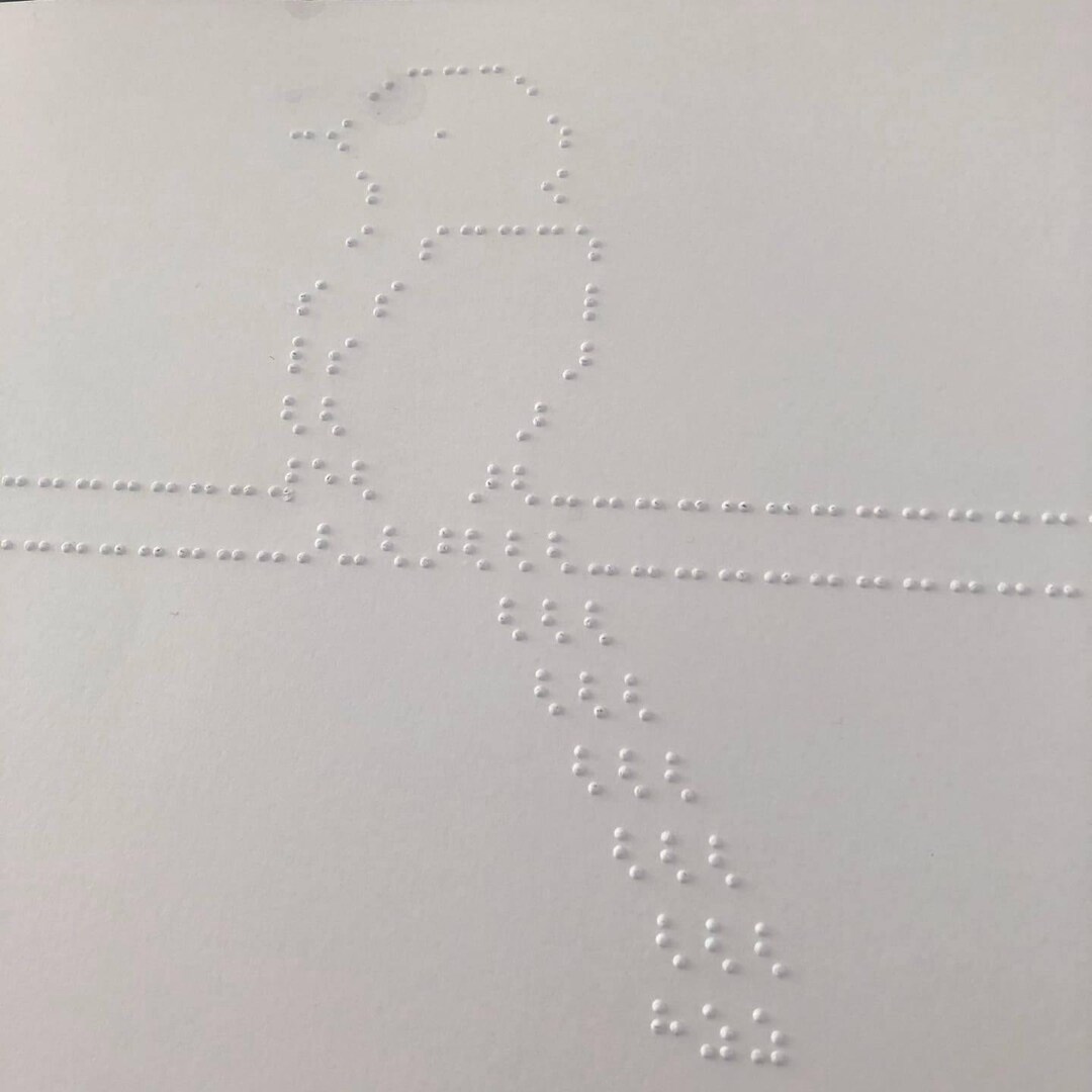 Bird Braille Artwork Etsy