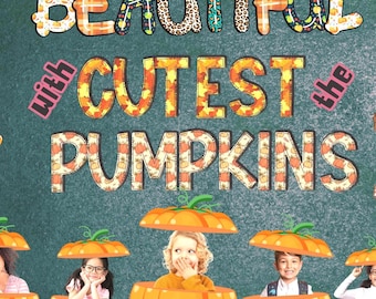 Fall Classroom Bulletin Board Pumpkin Printable Decor Classroom Decor Class Door Decor  Teacher Resources Digital Download School Bulletin