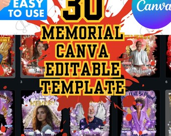 Plantilla de Canva para camiseta "En memoria de un ser querido", diseño de camiseta conmemorativa, fondo para funeral, celebración de la vida.