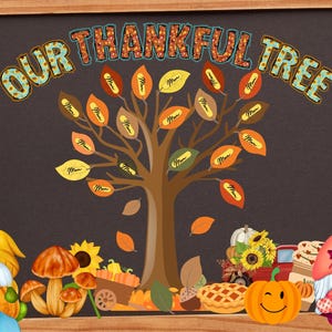 Thanksgiving Thankful Tree Classroom Bulletin Board Kit Class Door Decor Gratitude Tree Bulletin Board Kit Teacher Resources School Bulletin
