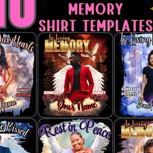 In Loving Memory Shirt Templates Design: Editable Memorial  Tshirt Canva Designs (Digital Download)