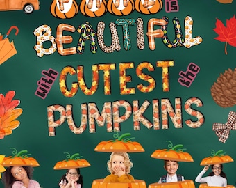 Fall Bulletin Board Kit Classroom Decor Autumn Decore Printable Pumpkin Patch Teacher Resources Student Name Bulletin Board Set Digital File