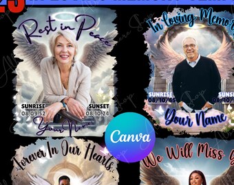 Plantilla de Canva para camiseta conmemorativa: Diseño "En memoria de un ser querido" (PNG y archivo editable)