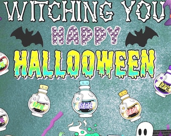 Halloween Bulletin Board Kit Classroom Decor Witchy Themed Printable Class Door Decor Teaching Resources Wall Decore School Bulletin Ideas