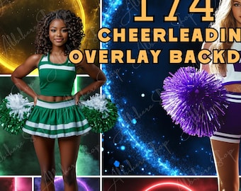 Cheerleading Overlay Backdrop 174 Sport Photography Backgrounds Digital Download