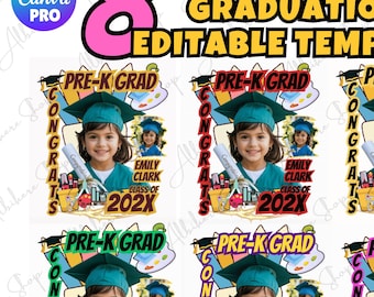 Pre-K Graduation T-Shirt Template: Class of 2026 Canva Design (Digital Download)
