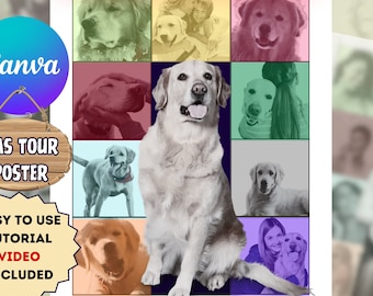 Eras Tour Pet Portrait Era Poster Template Custom Photo Collage Editable Eras Tour Poster Era DogParty Welcome Sign Era İnvitation Digital