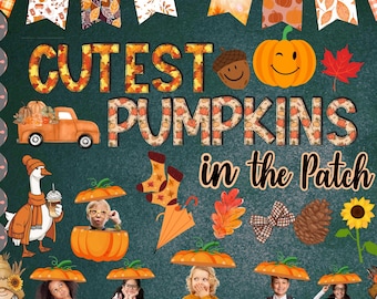 Pumpkin Fall Bulletin Board Kit: Autumn Classroom Decor (PDF Download)