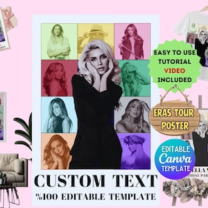 Eras Tour Poster Template: Editable Party Invitation (Canva Pro)