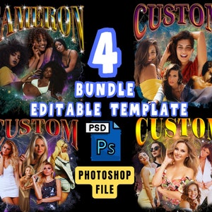 Bootleg Rap Shirt Tee Design: Custom Photo Template (PSD)