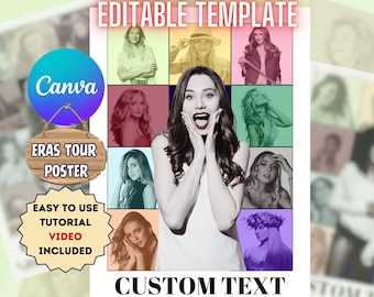 Eras Tour Canva Template: Custom Photo Collage Poster (Digital Download)