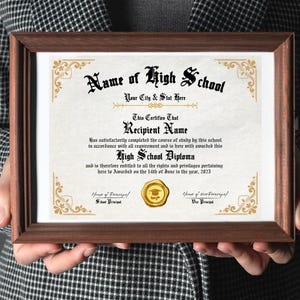 Certification School Diploma Collage Diploma Template Home School Diploma Diploma Replica Template, University Diploma Printable GED Diploma
