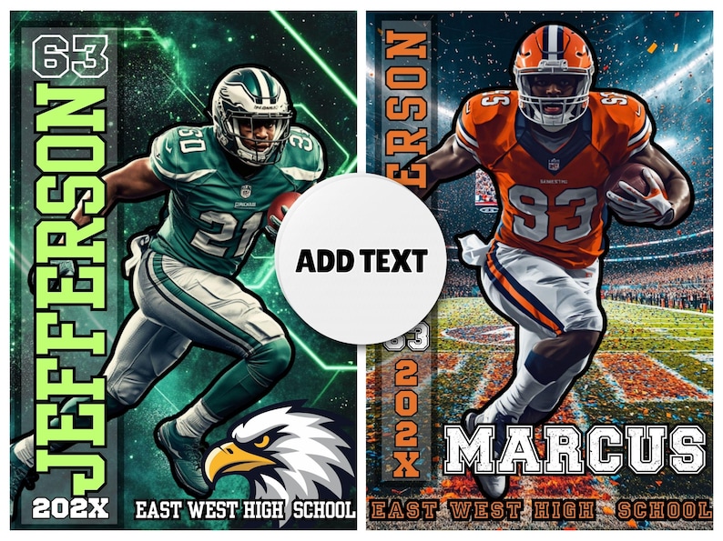 Football Poster Canva Template Editable Background for Player Card ...