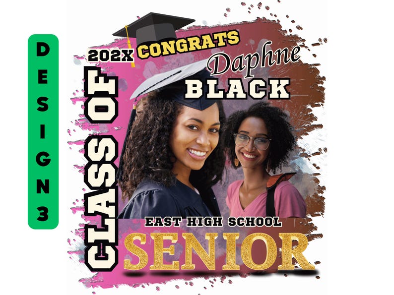 2026 Graduation TShirt Senior Grad Shirt Template: Class of Family Senior Design (Canva Editable) image 5