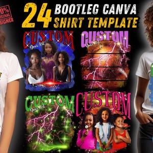 Custom Shirt Design Bootleg Shirt Canva Template, Face Shirt Design Template, Canva Rap Tee T-Shirt Template, Custom Bootleg T Shirt Design
