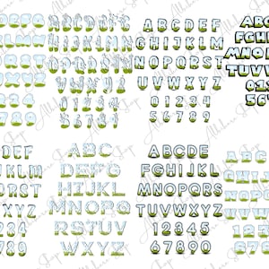 Hand-drawn alphabet templates ideal for custom Canva fills.