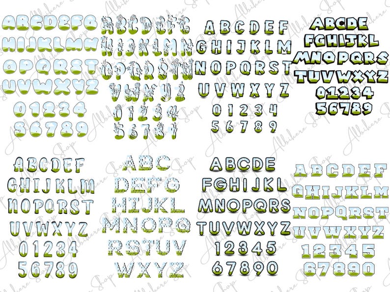Hand-drawn alphabet templates ideal for custom Canva fills.