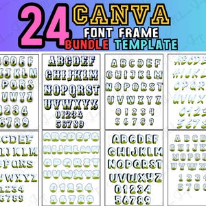 Canva Letter Frames: Doodle Font PNG Template (Digital Download)
