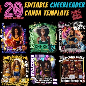 Editable Cheerleading Canva Template: Senior Sports Poster (Digital)