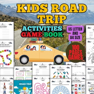 Road Trip Games for Kids: Printable Travel Activity Book (PDF Download)