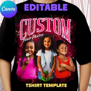 Bootleg T Shirt Template Canva Bootleg Rap Tee Template Bootleg Rap Shirt Tee Editable Canva Custom Bootleg Shirt Design PNG Birthday Gift