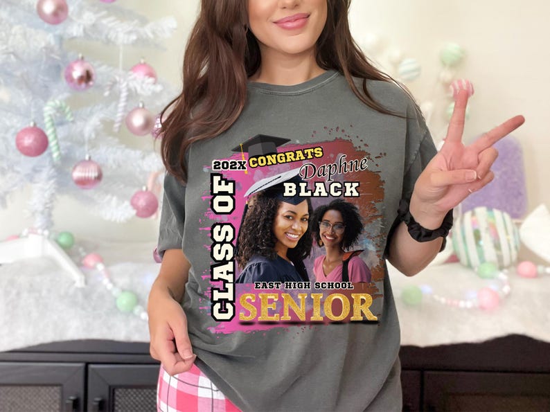 2026 Graduation TShirt Senior Grad Shirt Template: Class of Family Senior Design (Canva Editable) image 9