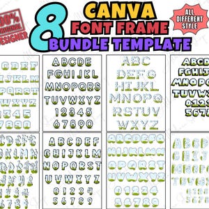 Canva Letter Frames: Doodle Font PNG Template (Digital Download)