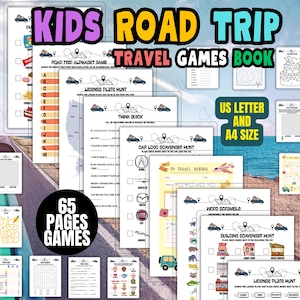 Kids Road Trip Games: Printable Travel Activity Book (PDF Download)