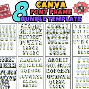Canva Letter Frames: Doodle Font PNG Template (Digital Download)