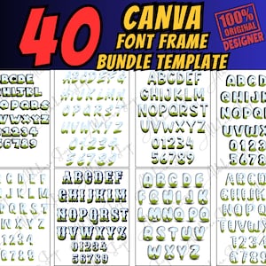 Canva Letter Frames: Doodle Font PNG Template (Digital Download)