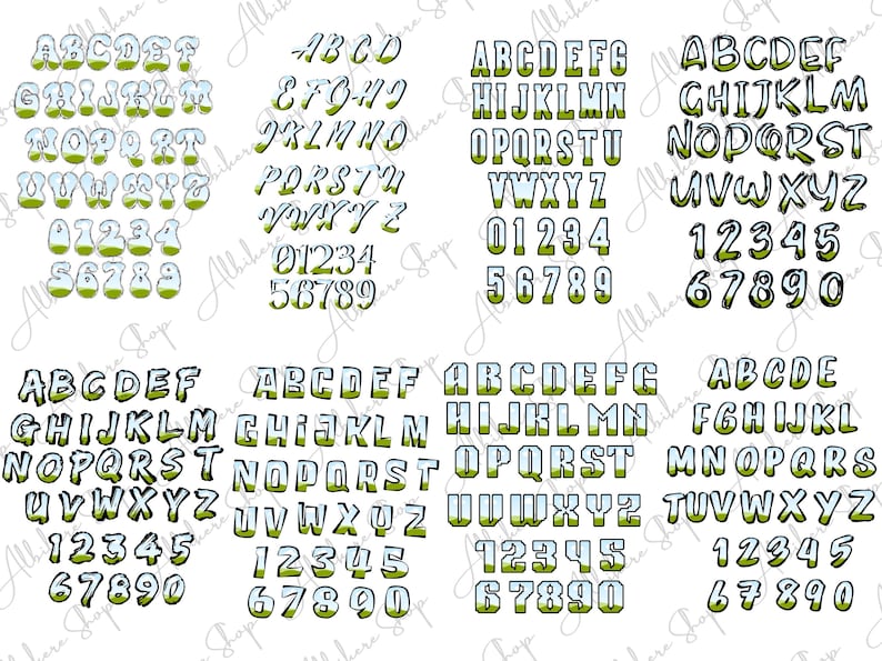 Editable Canva letter set for personalized font or design use.