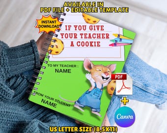 Teacher Appreciation Gift, Cookie Book Template (PDF & Canva)