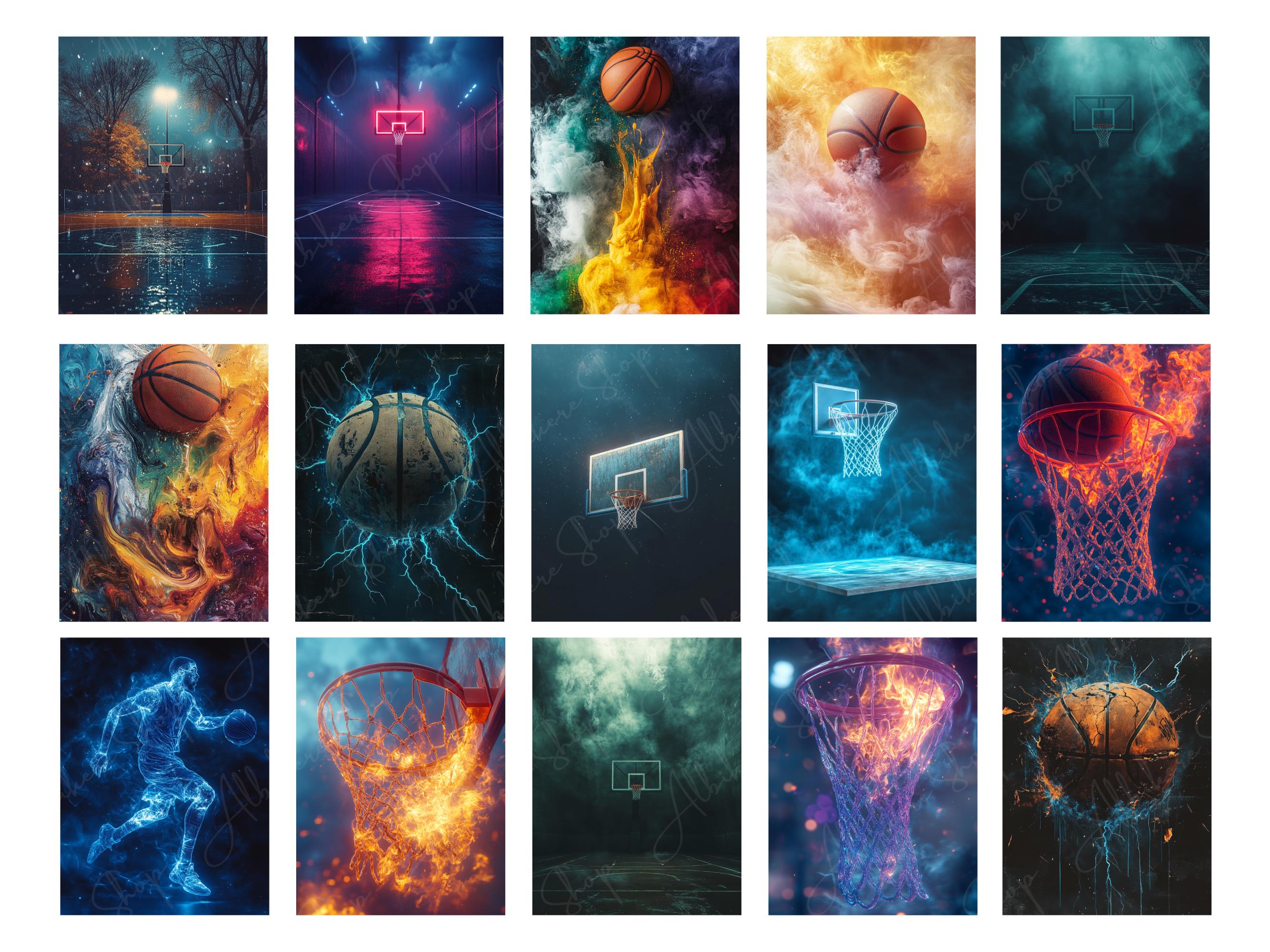 Basketball Backdrop Digital Background Gameday Stadium Banner (digital ...