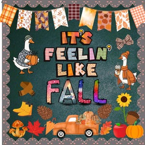 Fall Classroom Bulletin Board Kit: Autumn Decor (PDF Download)