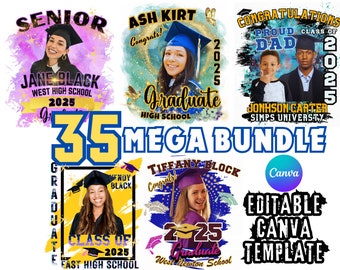 Sjabloon afstuderen T-shirt Grad Canva: Senior Graduate 2026 T-shirtontwerpen digitale download