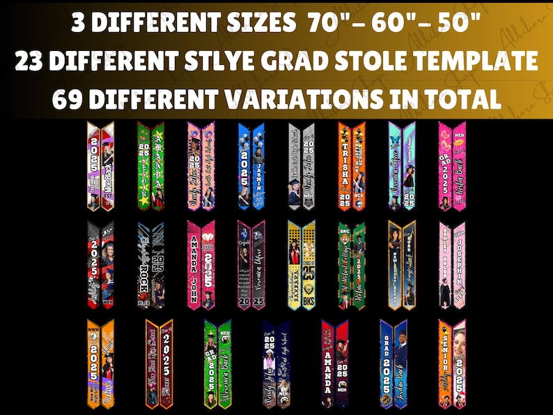 Sublimation Editable 60" Stole 50" PNG