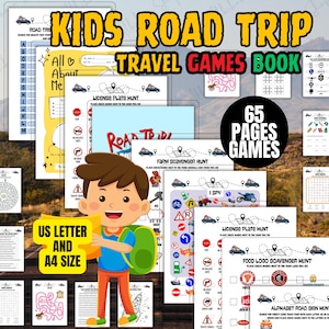 Kids Road Trip Games Bundle: 65+ Printable Travel Activities (PDF Download)