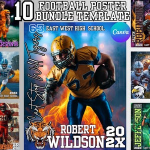 Football Poster Template: Editable Sports Banner (Canva)